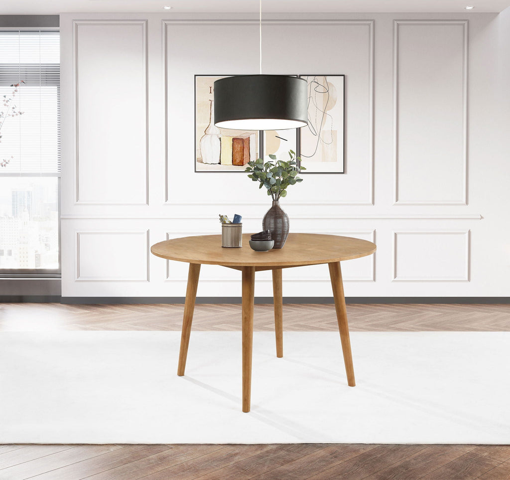 Andrews 48-inch Round Wood Dining Room Table Light Ash by Unique Piece Furniture