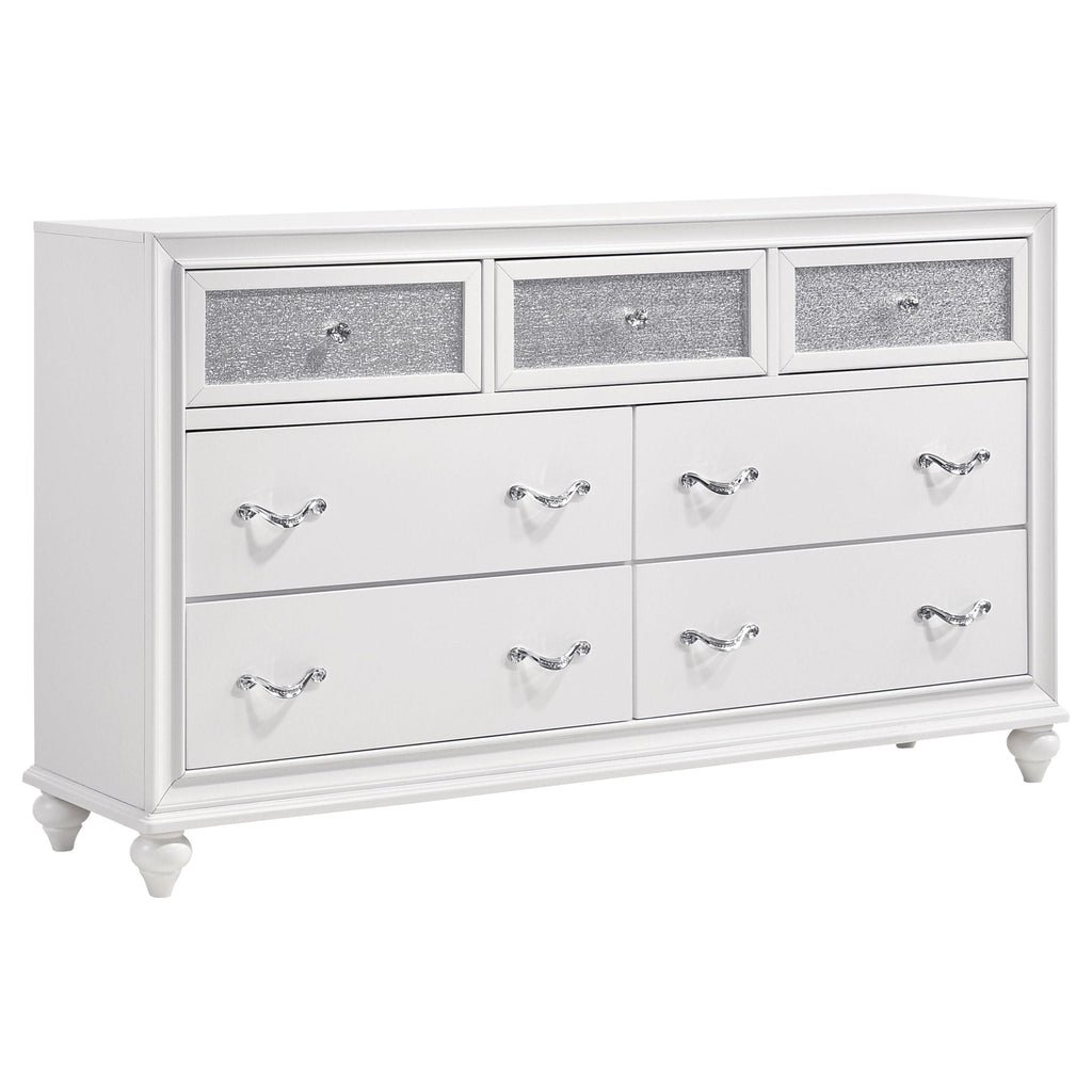 Barzini 5-piece Eastern King Bedroom Set White by Unique Piece Furniture