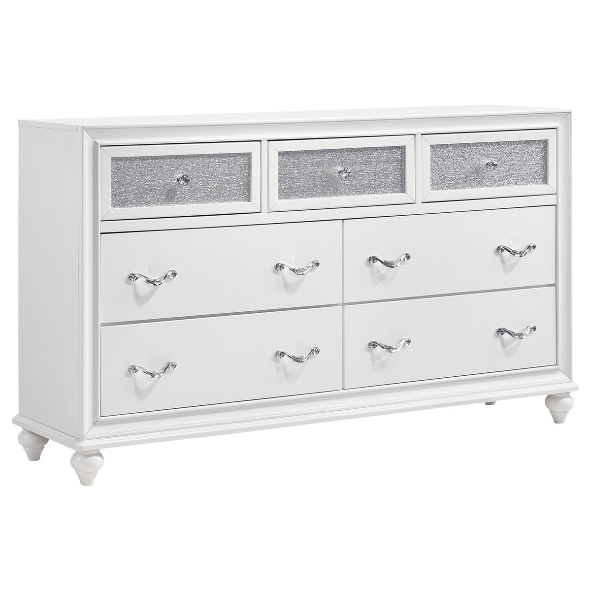 Barzini 5-piece Eastern King Bedroom Set White by Unique Piece Furniture