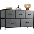 5 Drawer Fabric Dresser Organizer For Bedroom Storage by ShipItFurniture