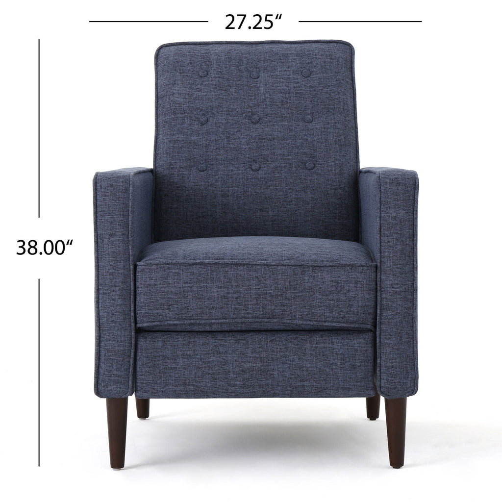 Mid-Century Modern Recliner With Button Tufted Waffle Stitch by Unique Piece Furniture