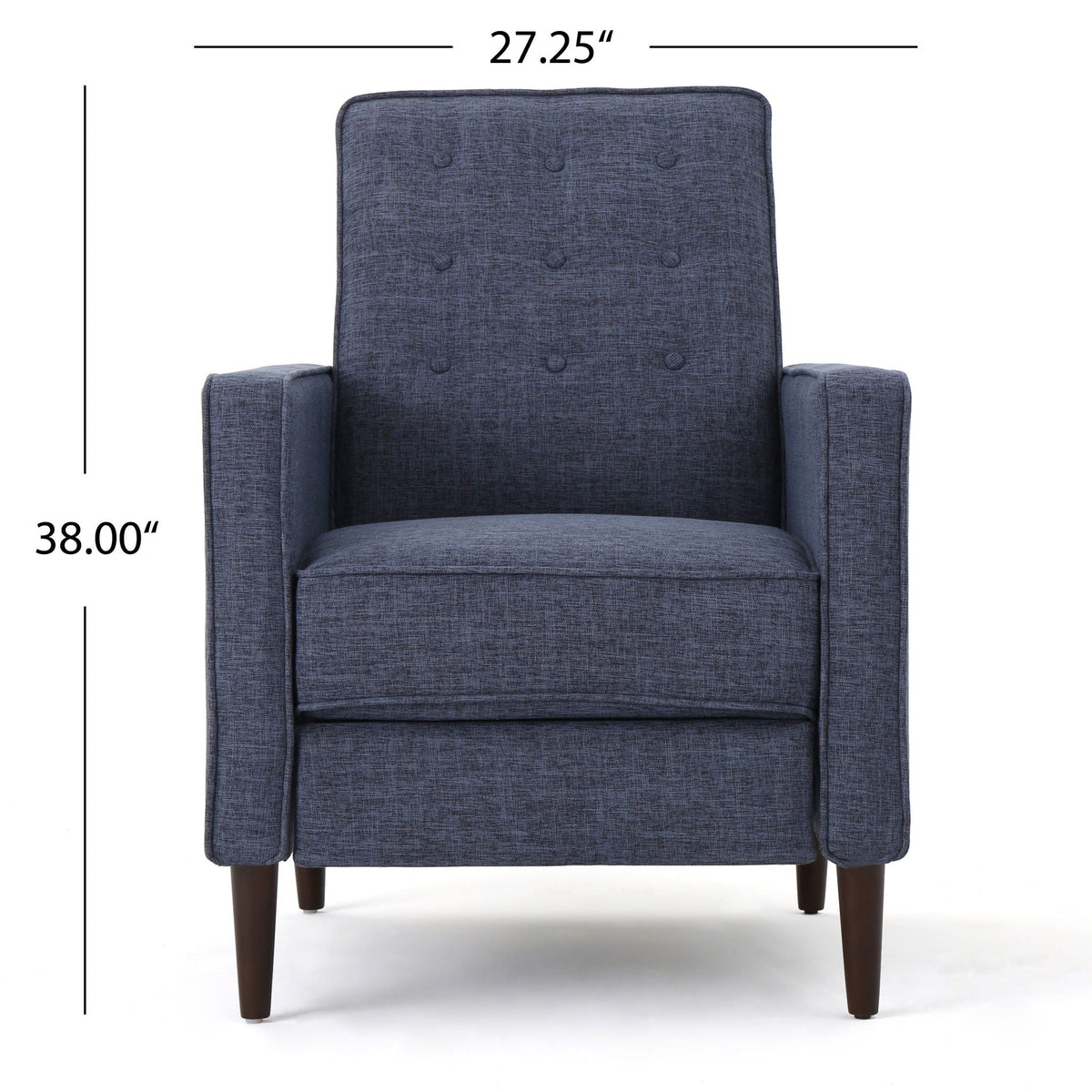 Mid-Century Modern Recliner With Button Tufted Waffle Stitch by Unique Piece Furniture