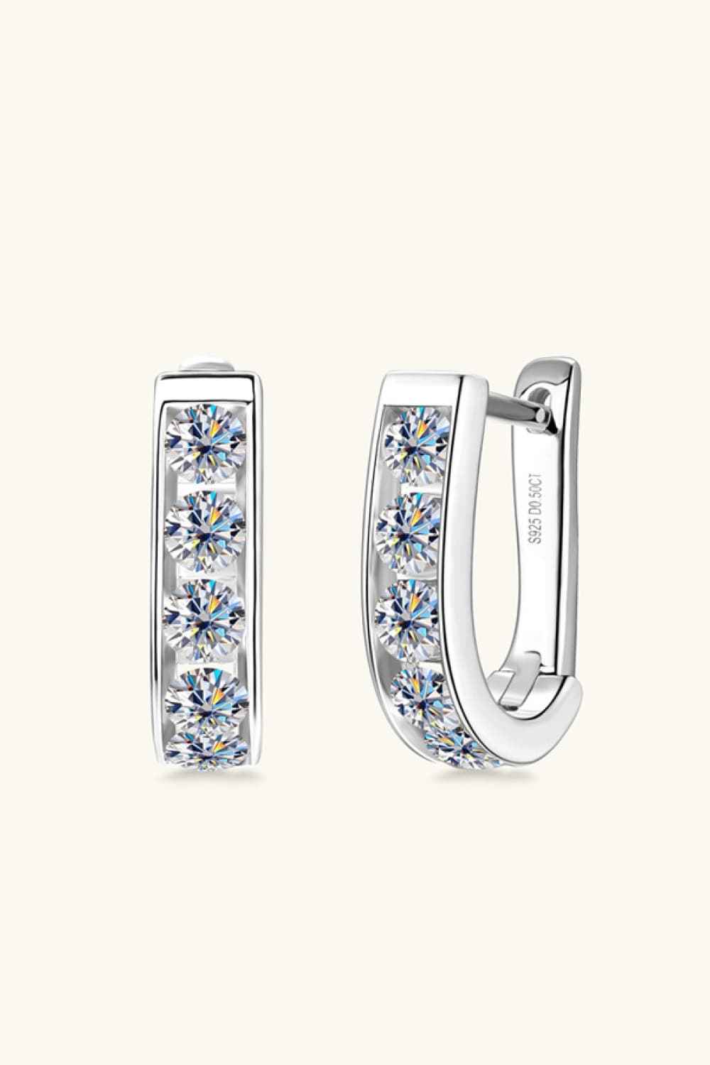 1 Carat Moissanite 925 Sterling Silver Earrings by Wild and Free Boutique