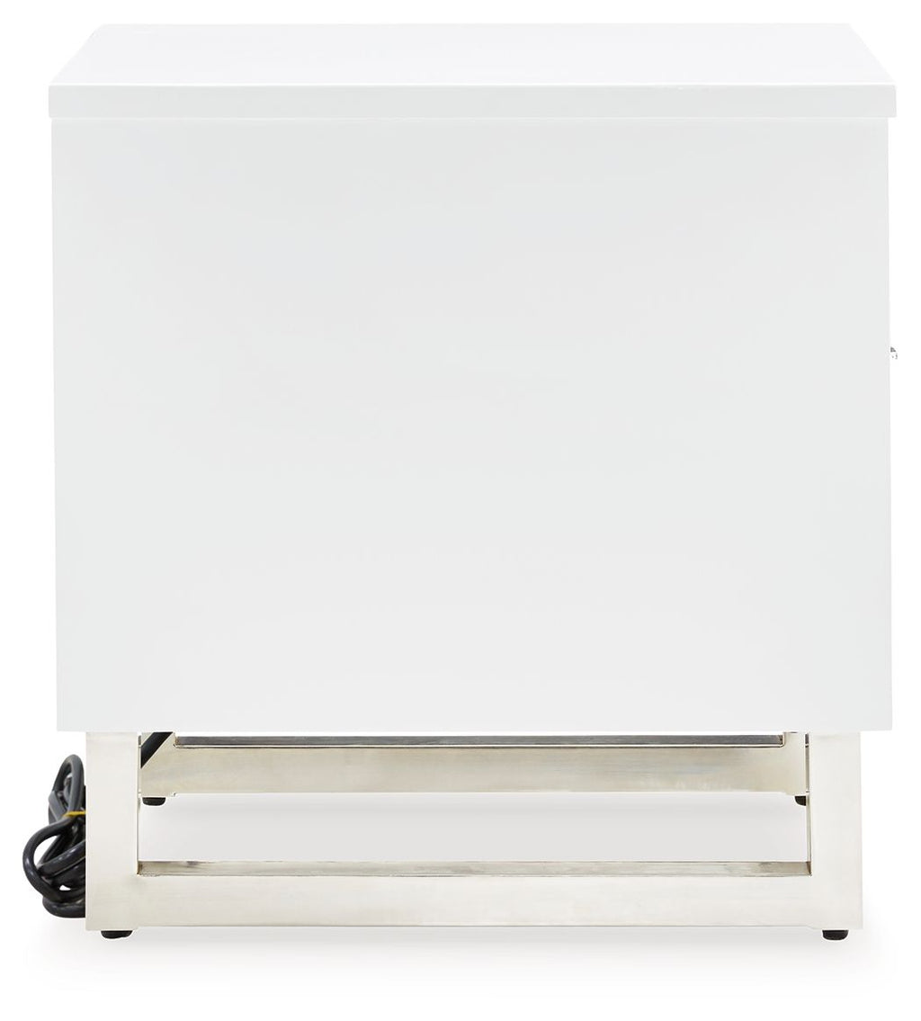 Gardoni - Chair Side End Table - White / Black by Unique Piece Furniture