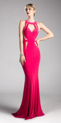 Cinderella Divine 84222 Floor Length Prom Dress with Cut Outs by DiscountDressShop