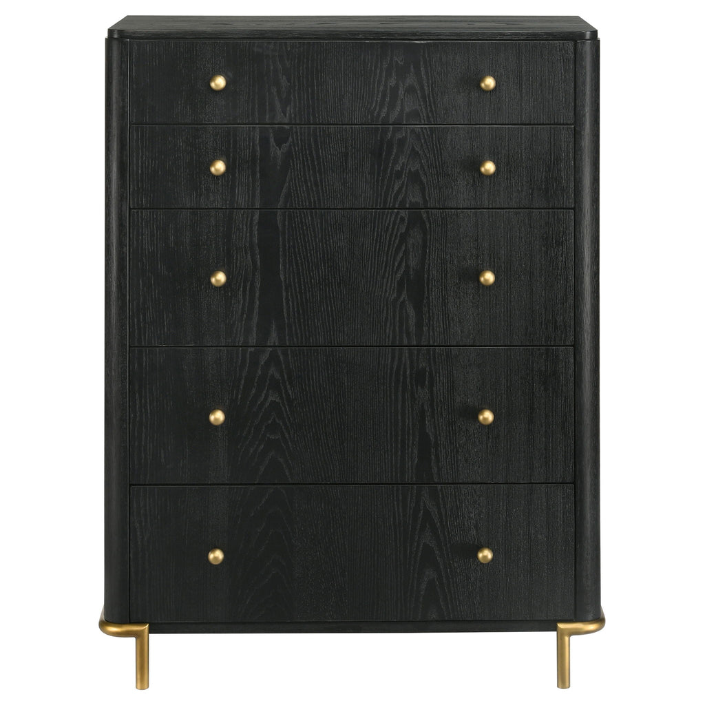 Arini 5-drawer Bedroom Chest Black by Unique Piece Furniture