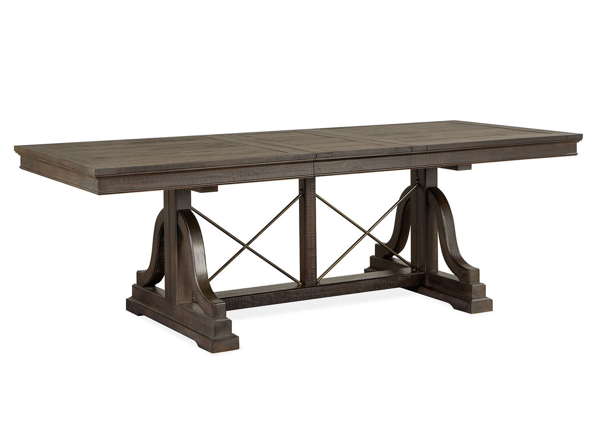 Westley Falls - Trestle Dining Table - Graphite by Unique Piece Furniture