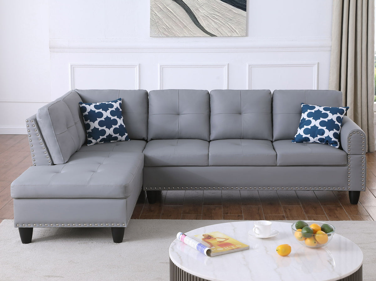 Irine - Sectional Sofa With Ottoman - Gray by Unique Piece Furniture