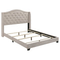 Sonoma Upholstered Queen Wingback Bed Beige by Unique Piece Furniture