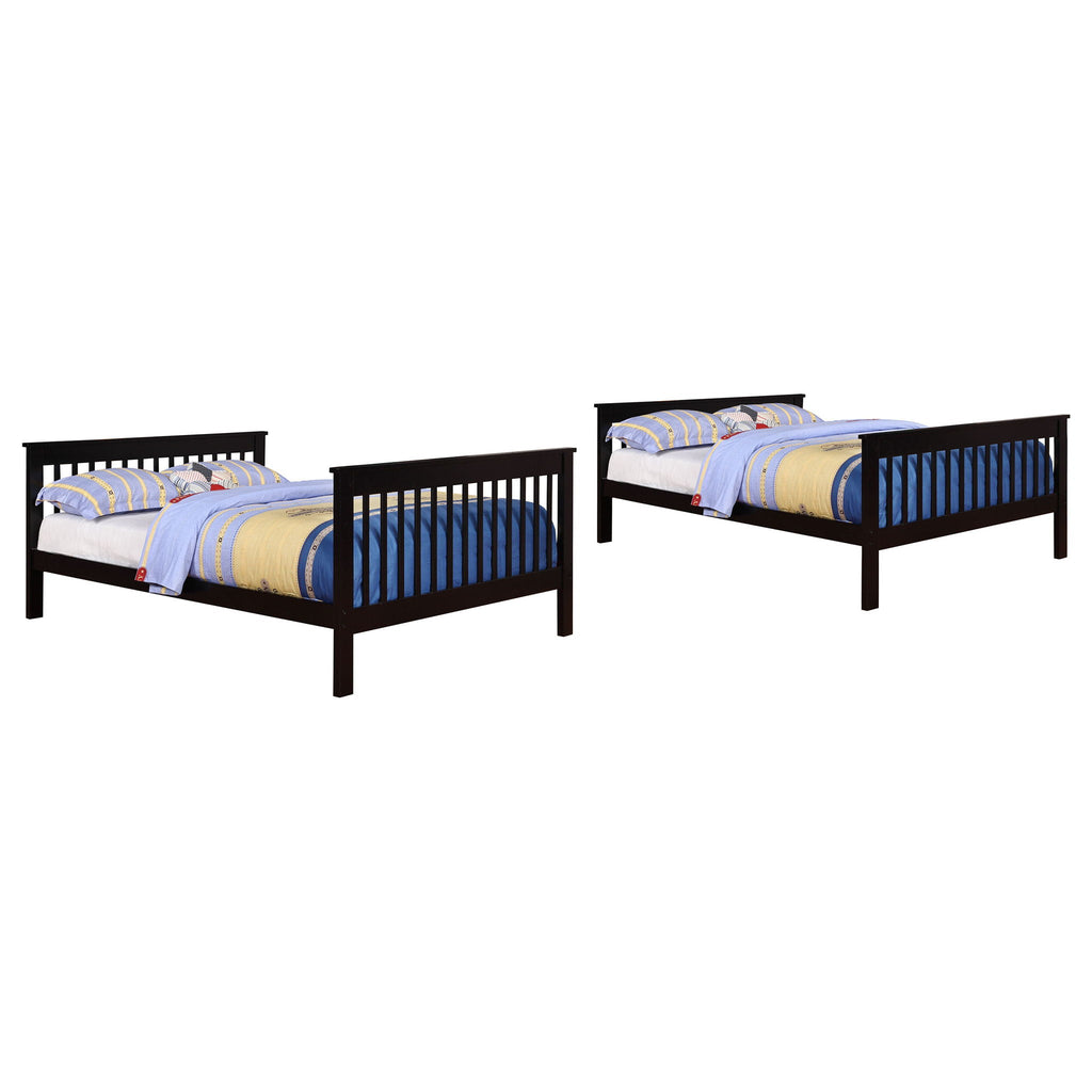 Chapman Wood Full Over Full Bunk Bed Black by Unique Piece Furniture