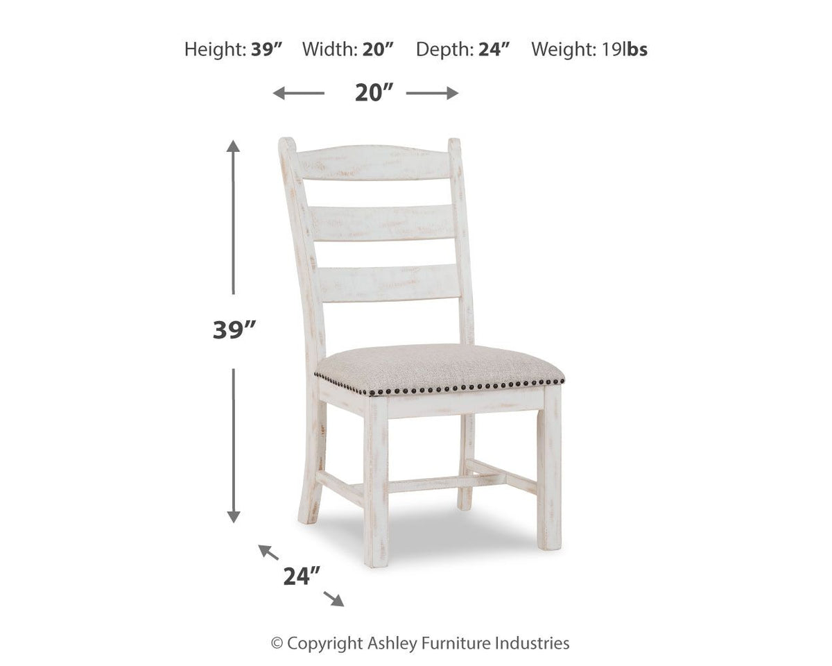 Valebeck - Dining UPH Side Chair (Set of 2) - Beige / White by Unique Piece Furniture