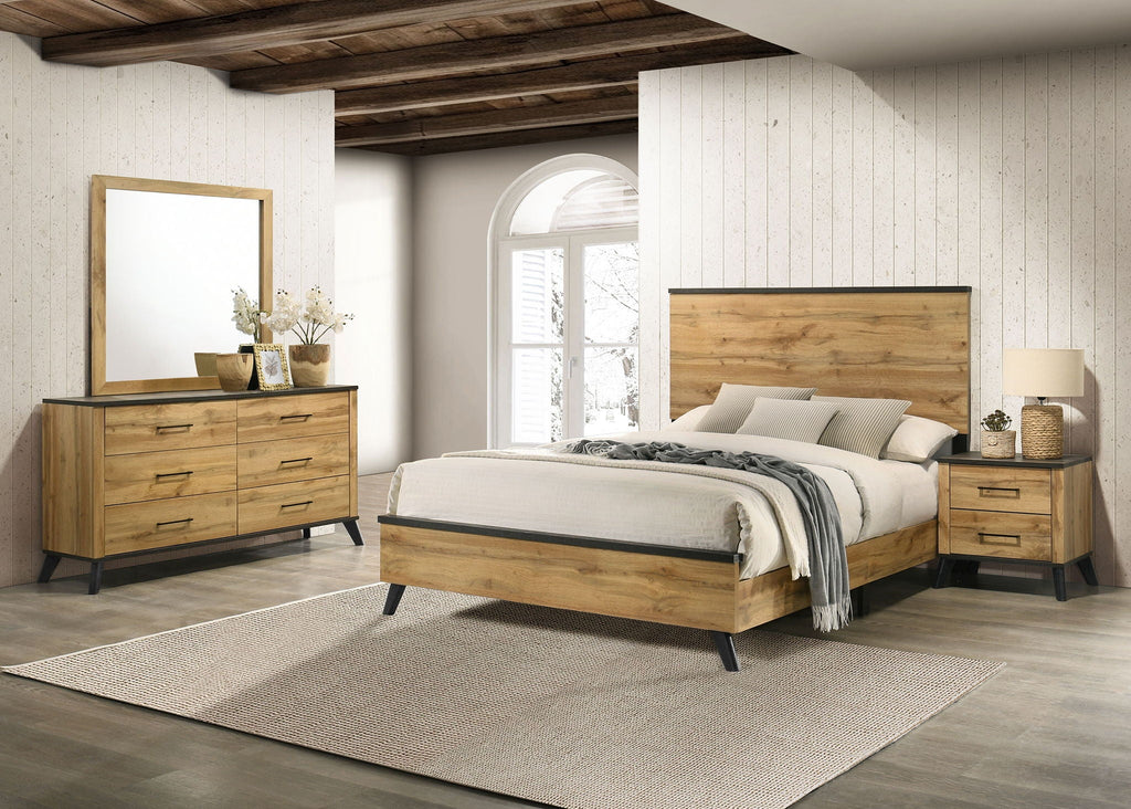 Kaywood 4-piece Eastern King Bedroom Set Natural Pine by Unique Piece Furniture