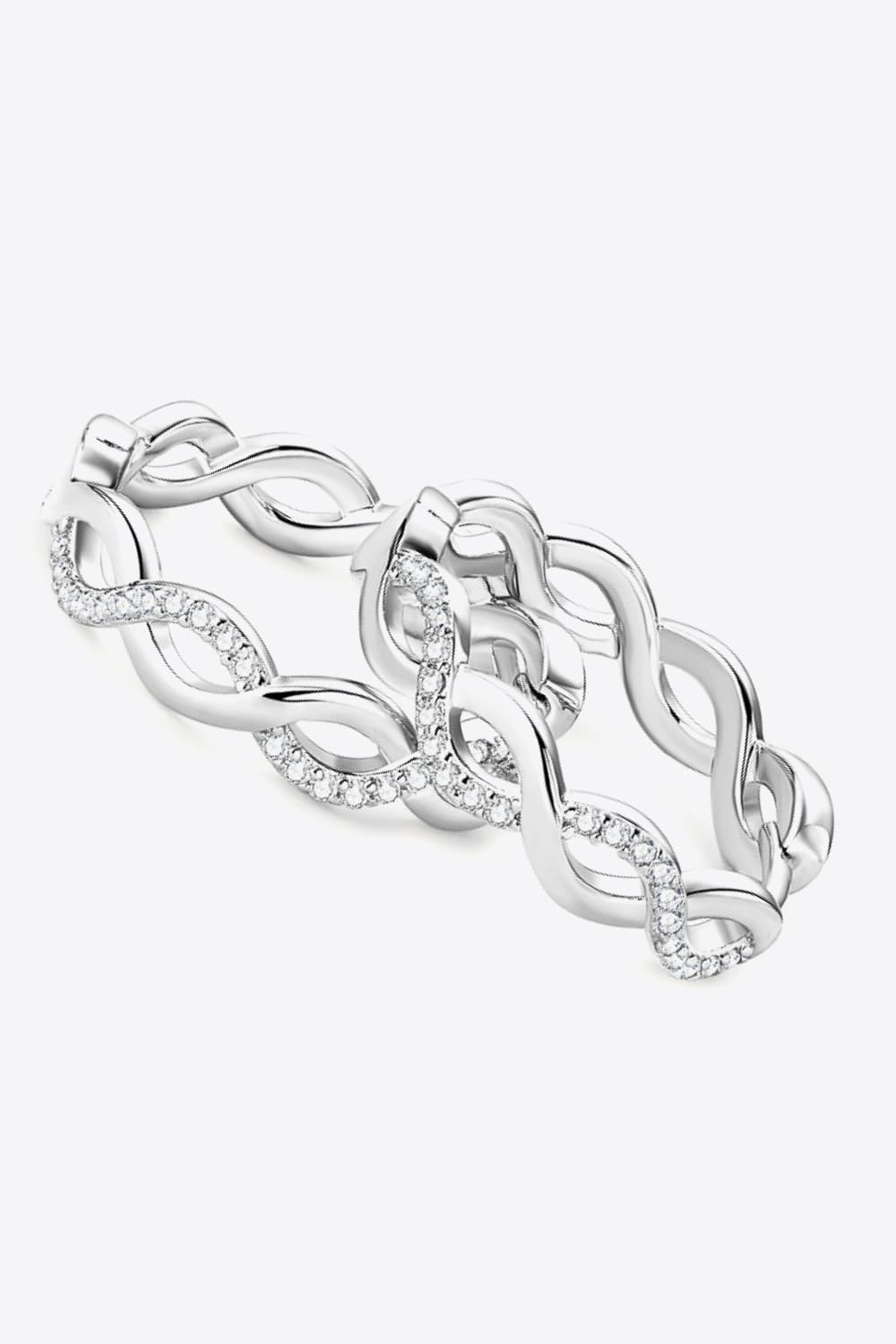Moissanite Crisscross Hoop Earrings by Wild and Free Boutique