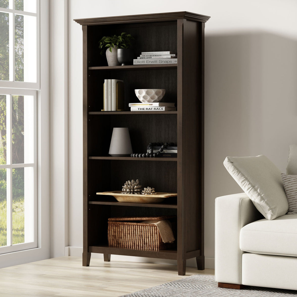 Amherst - 5 Shelf Bookcase, Handcrafted by Unique Piece Furniture