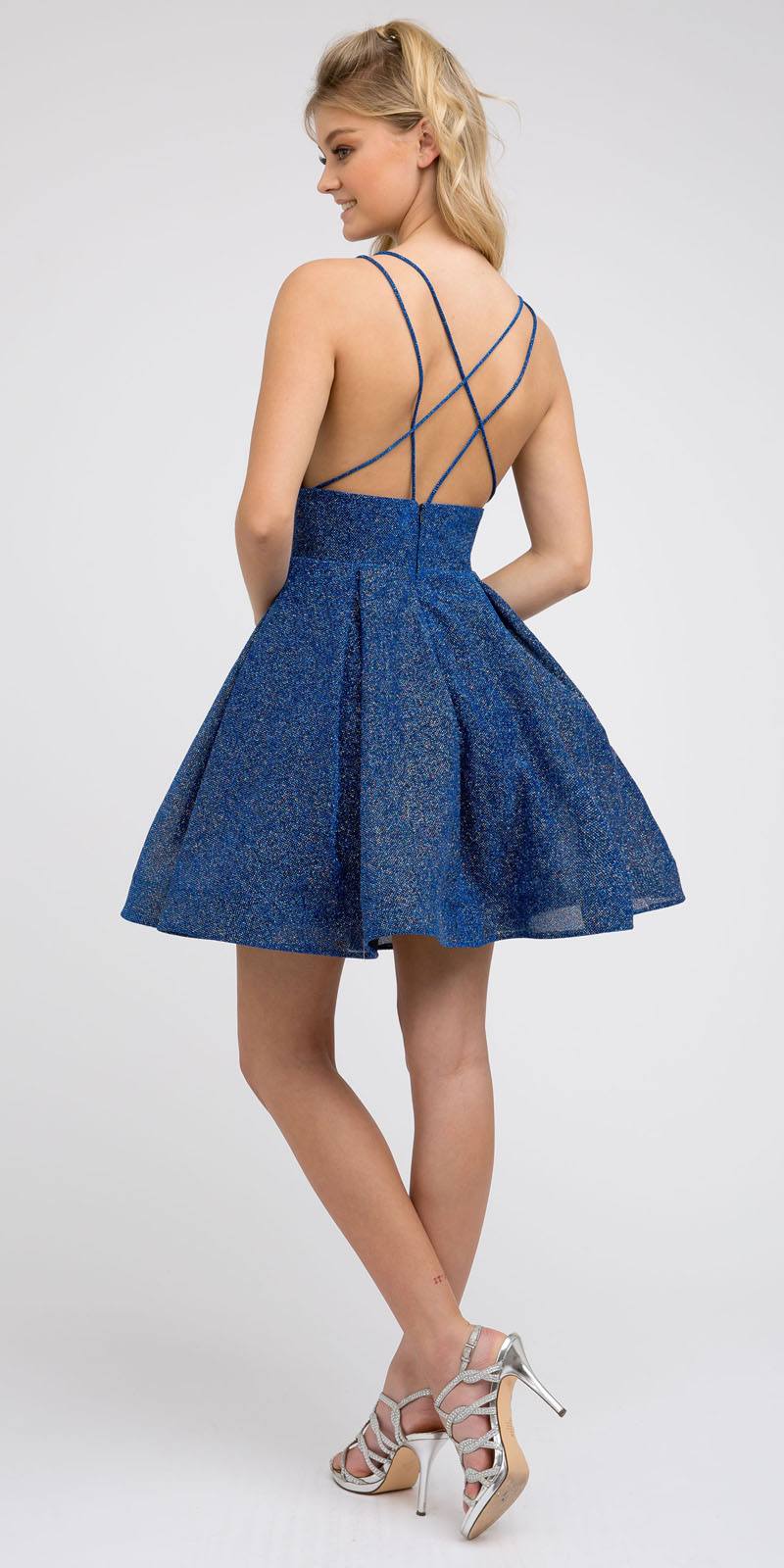 CLEARANCE - Juliet 850 Short V-Neck A-Line Dress with Pockets (Size Small) by DiscountDressShop