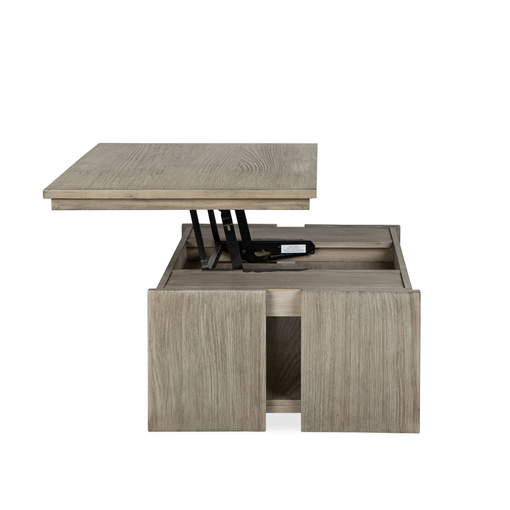 Conrad - Rectangular Lift Top Storage Cocktail Table With Casters - Stone Harbor Gray by Unique Piece Furniture