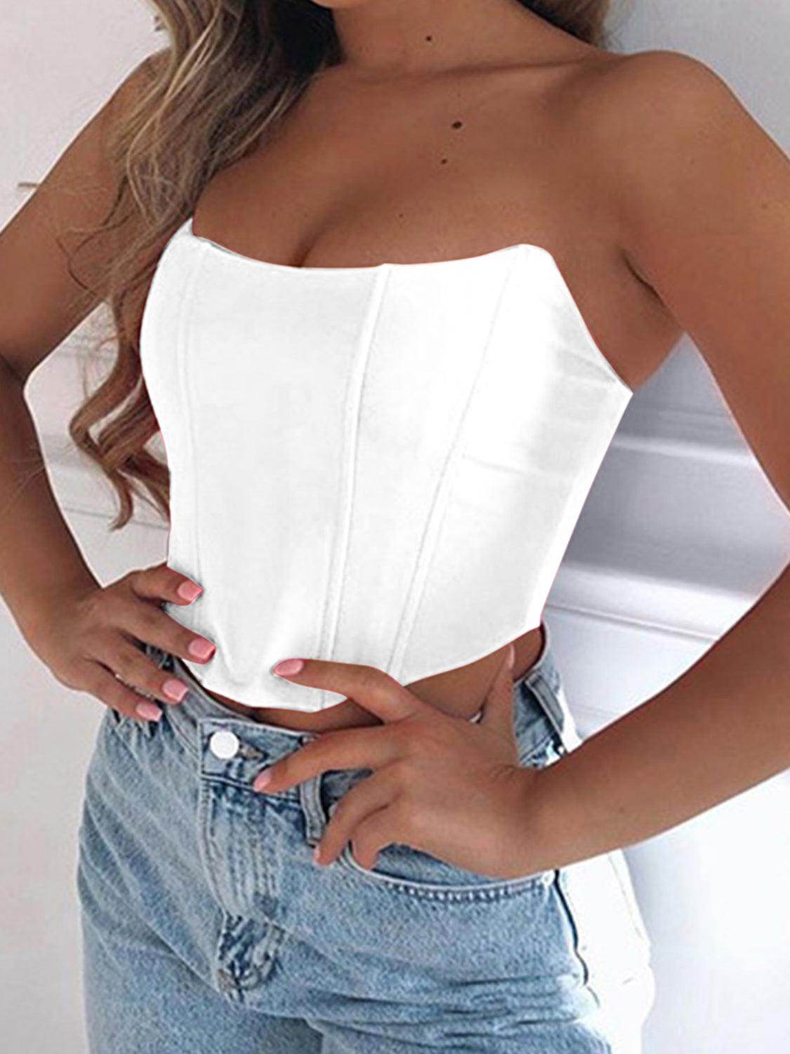 Stylish Tube Cropped Top for Effortless Summer Fashion by Selvanelle