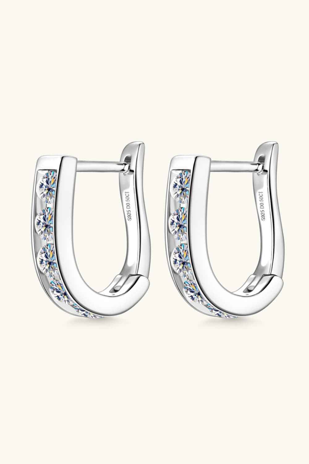 1 Carat Moissanite 925 Sterling Silver Earrings by Wild and Free Boutique