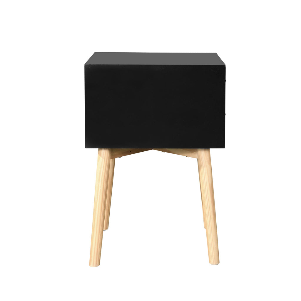 Side Table With 2 Drawer, Mid-Century Modern Storage Cabinet For Bedroom by Unique Piece Furniture