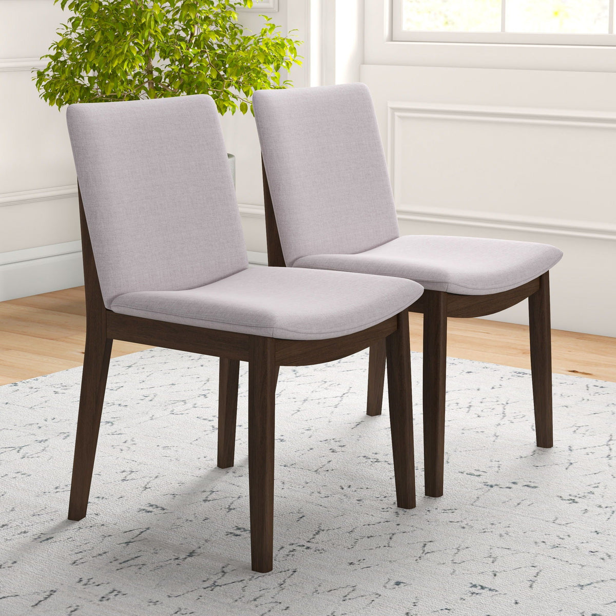 Laura - Mid-Century Modern Solid Wood Dining Chair (Set of 2) by Unique Piece Furniture