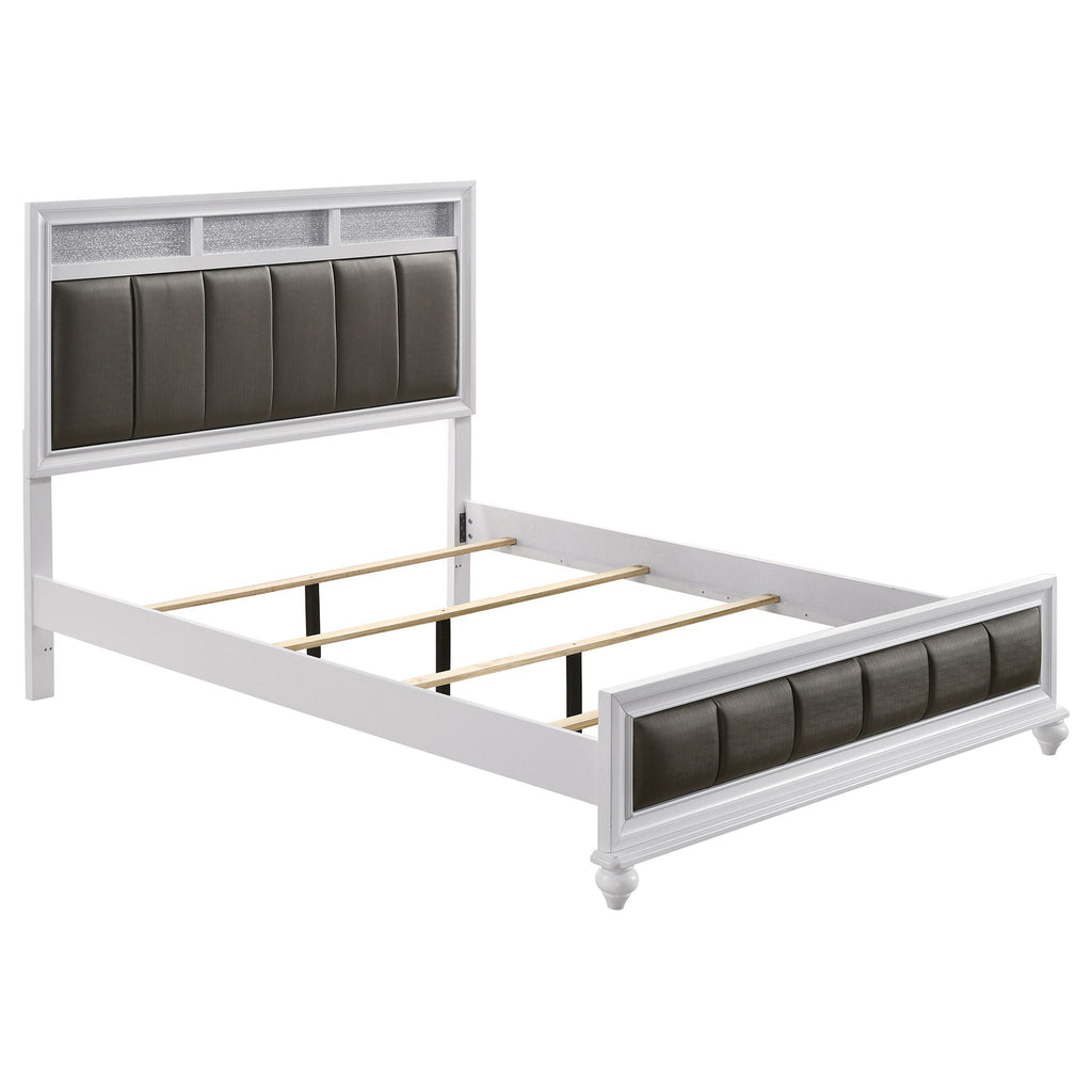 Barzini Wood Queen Panel Bed White by Unique Piece Furniture