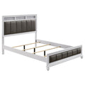 Barzini Wood Queen Panel Bed White by Unique Piece Furniture