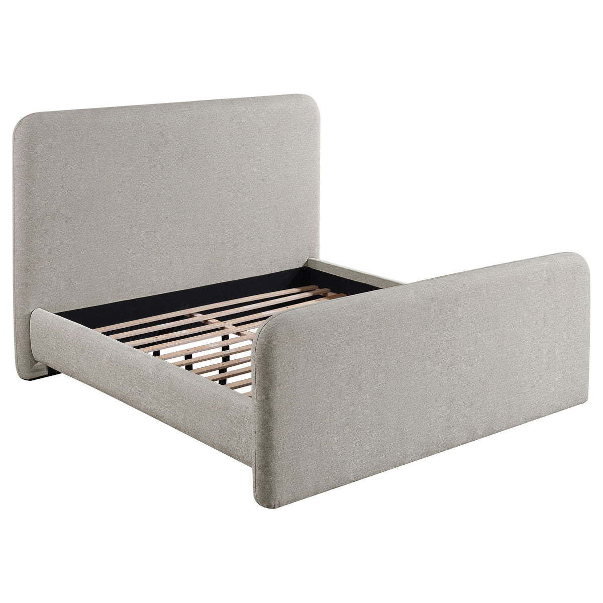 Wren Upholstered Eastern King Panel Bed Grey by Unique Piece Furniture