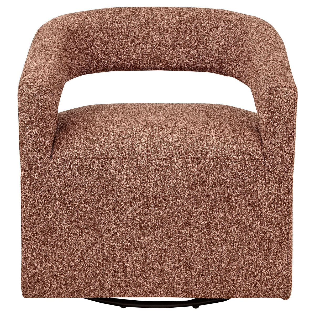 Westhill Boucle Upholstered Swivel Accent Chair Berry by Unique Piece Furniture