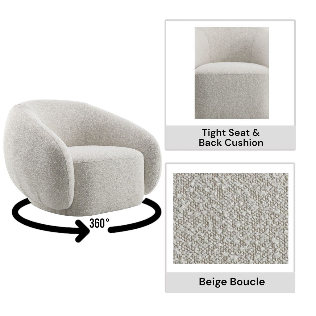 Isabel - Chair With Swivel Base by Unique Piece Furniture