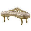 Cabriole - Synthetic Leather Bench - Gold by Unique Piece Furniture