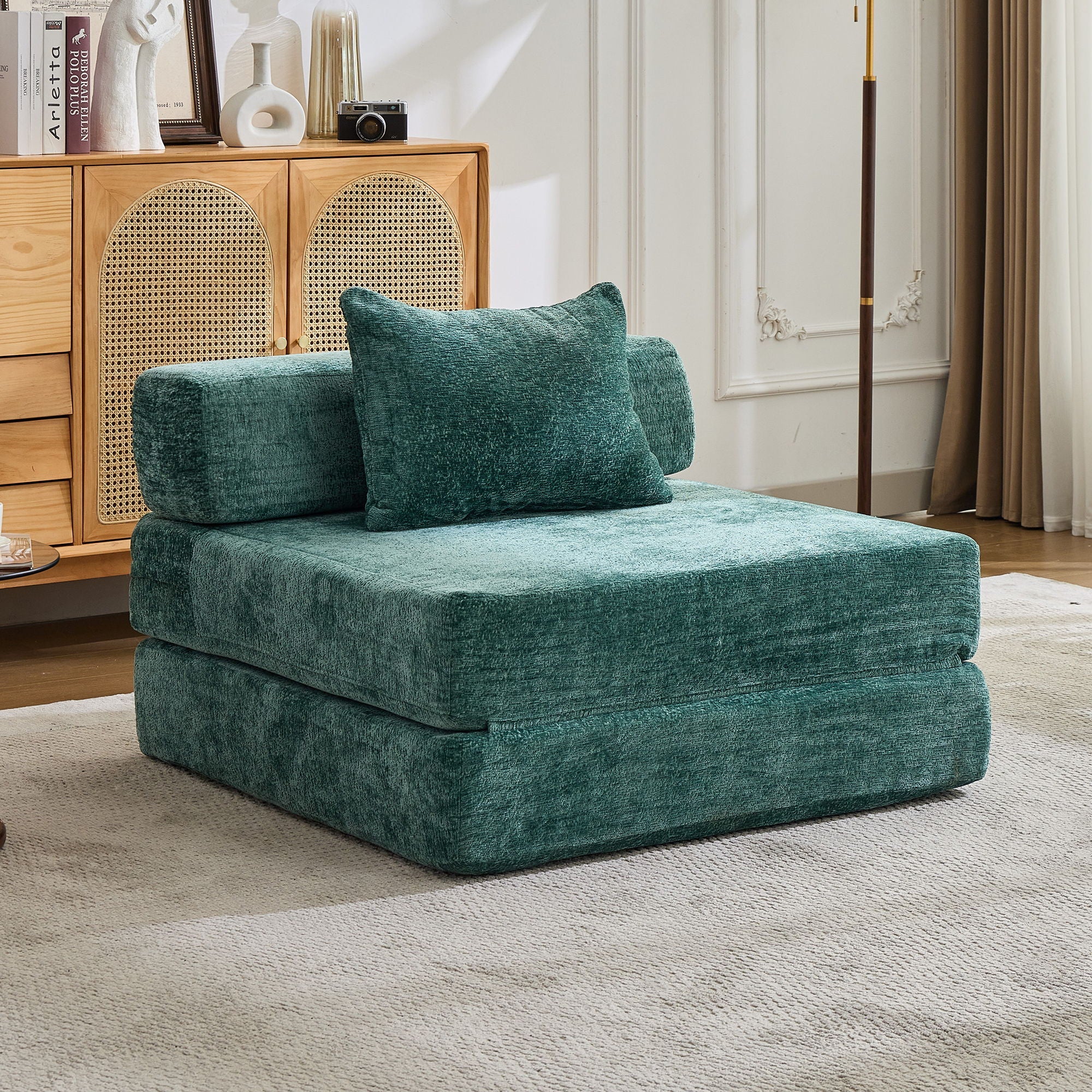 Convertible Floor Sofa Bed With Fixed Shape Frame For Living Room by Unique Piece Furniture