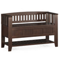 Acadian - Entryway Storage Bench With Shelf - Brown by Unique Piece Furniture