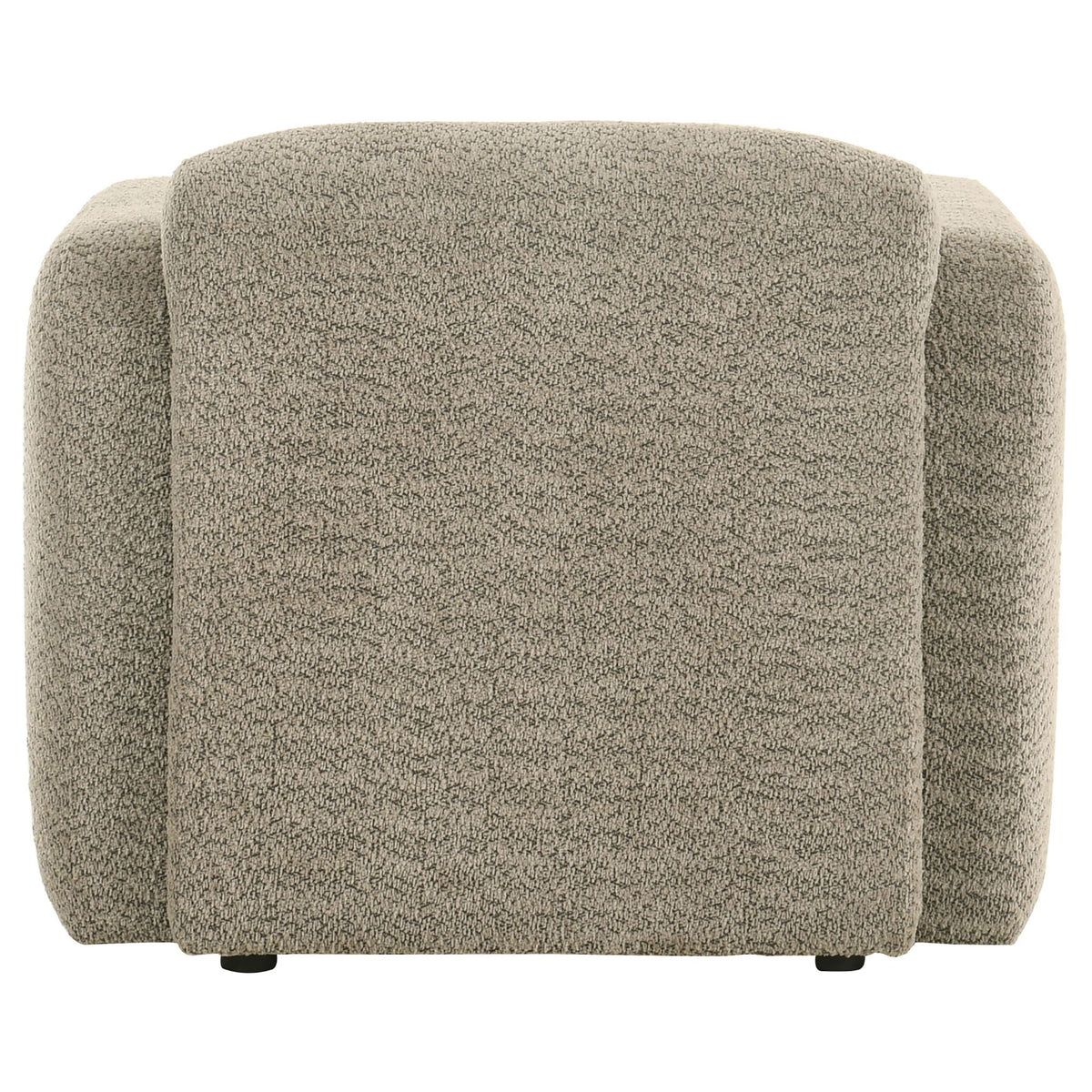 Dorset Fabric Upholstered Round Track Arm Accent Chair Brown by Unique Piece Furniture