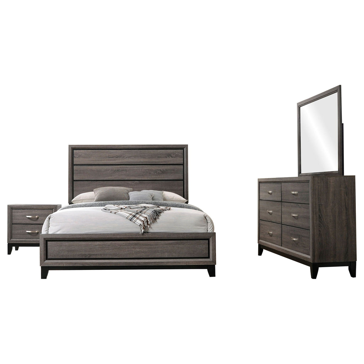 Watson Four-piece Queen Bedroom Set Grey Oak by Unique Piece Furniture