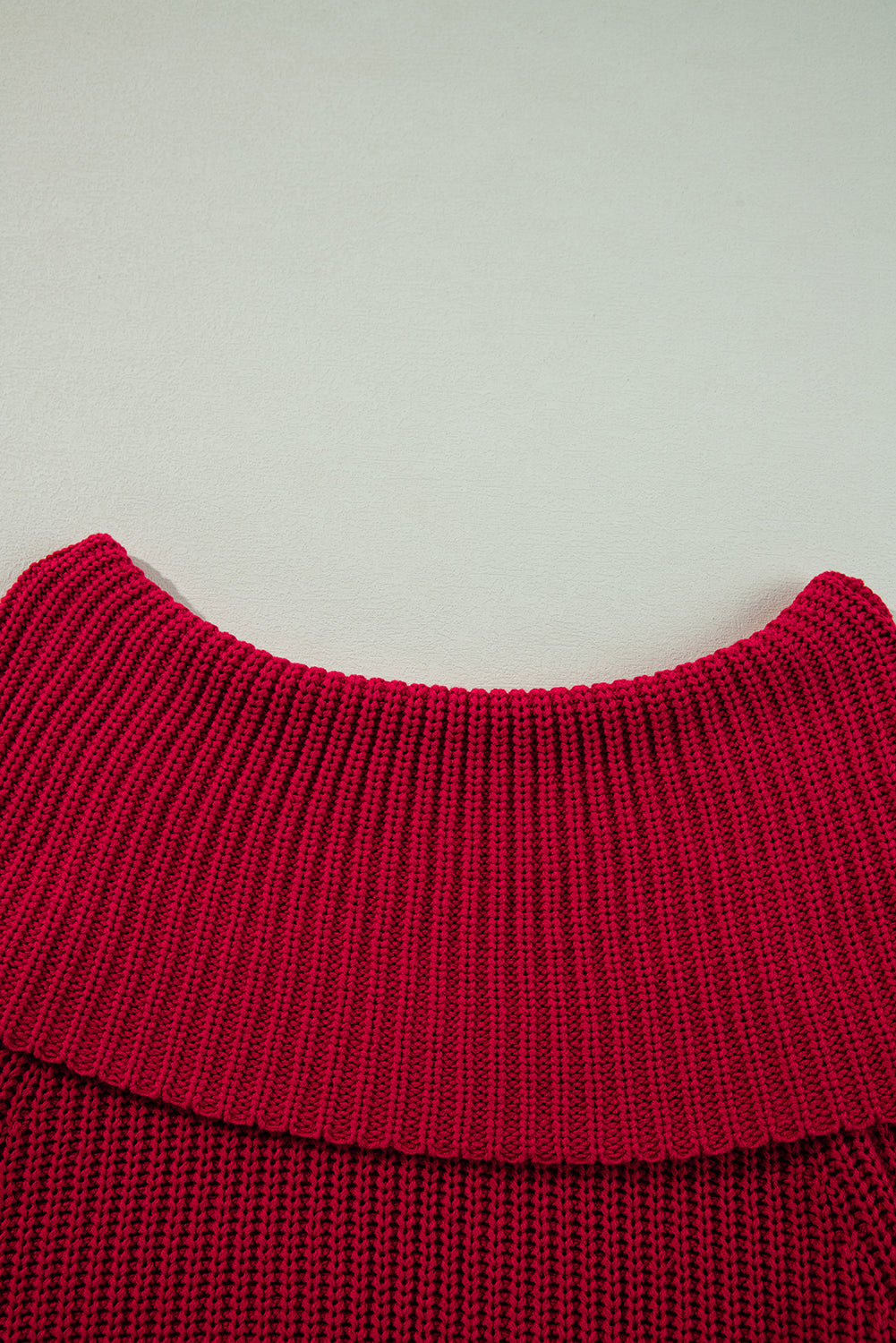 Racing Red Off-the-shoulder Knit Sweater by Dear-Lover Dropshipping