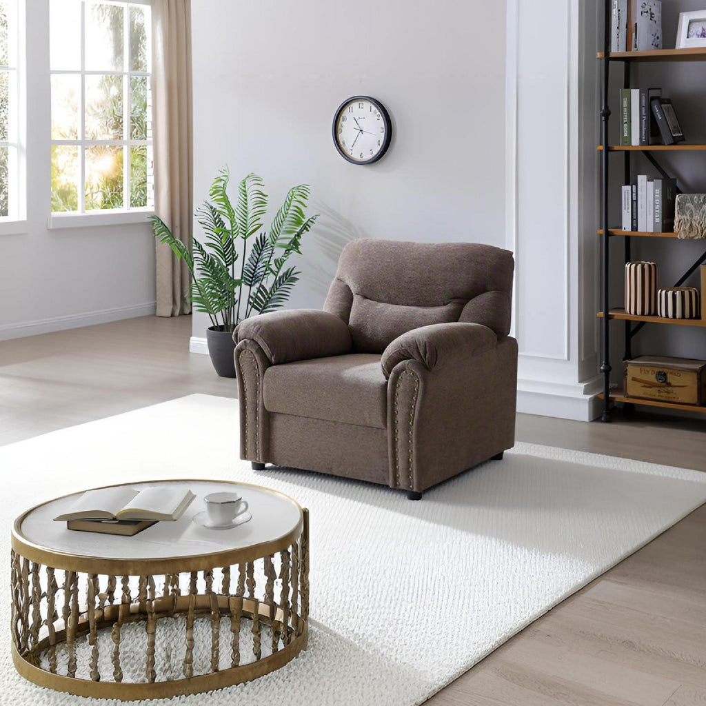 Hamilton - Chair With Hand Applied Nailhead Trim And Pillow Top Arm Cushions by Unique Piece Furniture