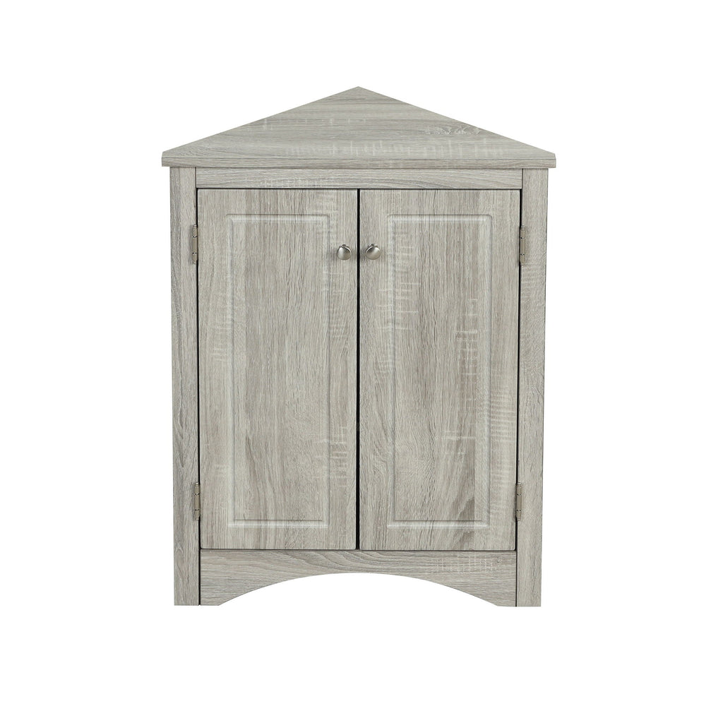 Triangle Bathroom Storage Cabinet With Adjustable Shelves, Freestanding Floor Cabinet For Home Kitchen by Unique Piece Furniture