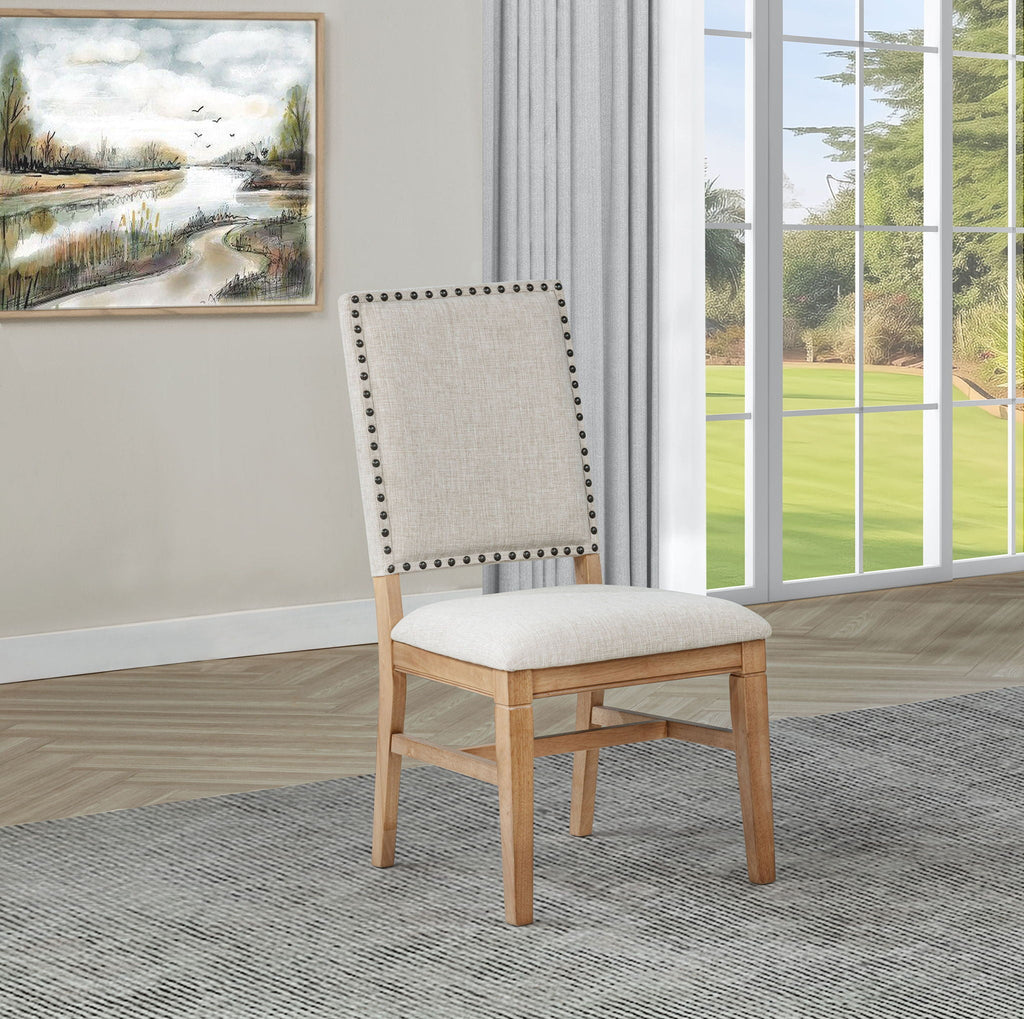 Middleton Upholstered Dining Side Chair Beige (Set of 2) by Unique Piece Furniture