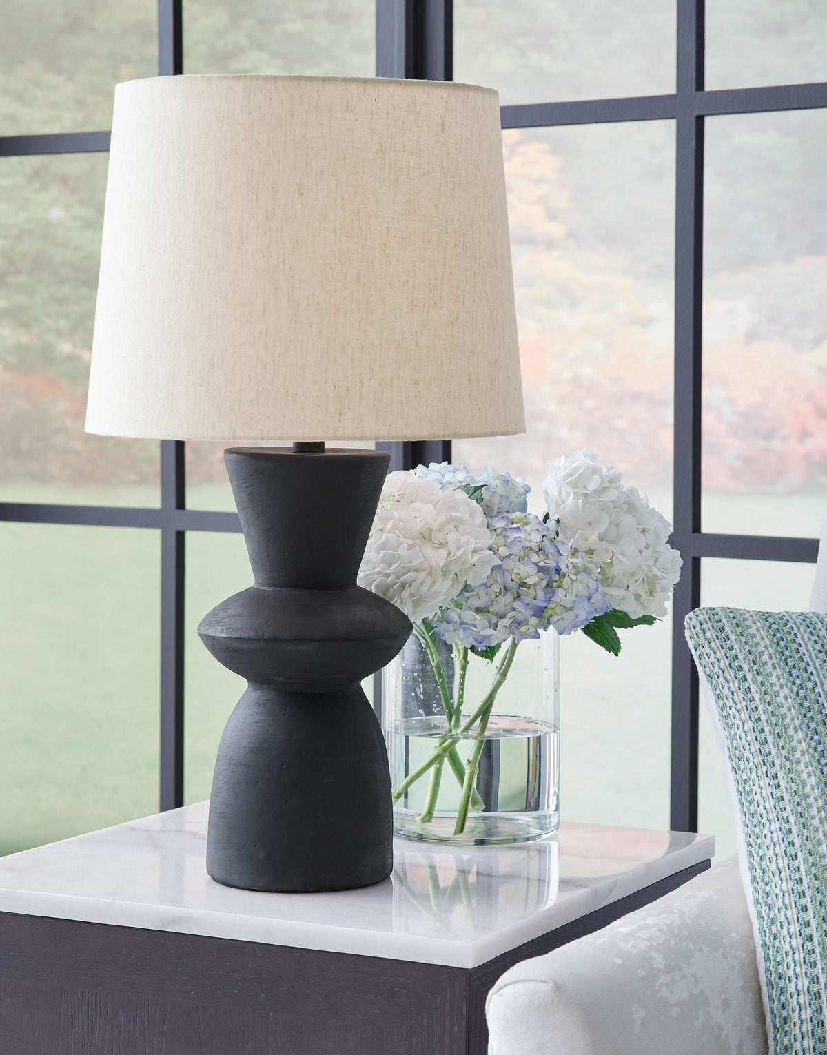 Scarbot - Paper Table Lamp (Set of 2) - Distressed Black by Unique Piece Furniture