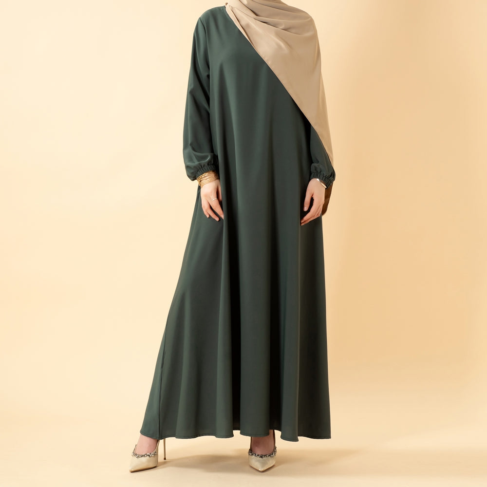 Essential Premium Versatile Pockets Umbrella Cut Abaya (MA113) by Mariam's Collection