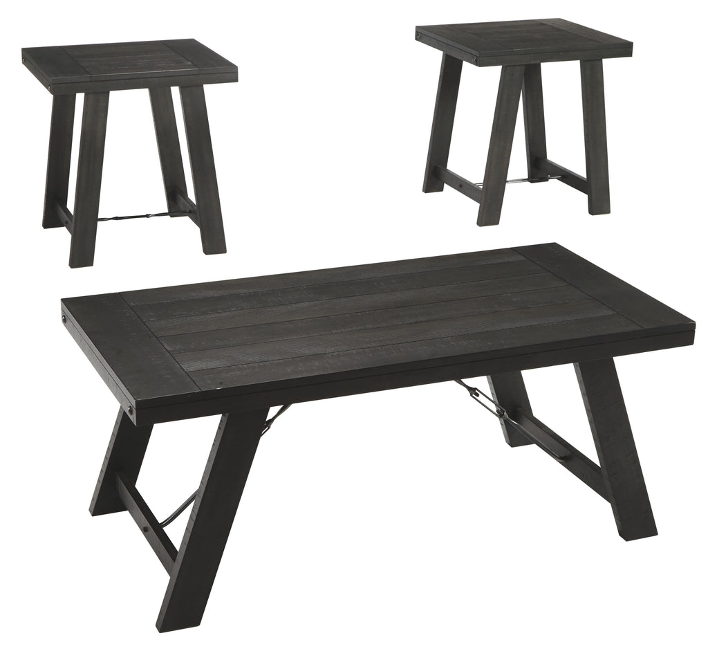 Noorbrook - Occasional Table Set (Set of 3) - Black / Pewter by Unique Piece Furniture