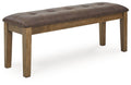 Urbinforte - Large Upholstered Dining Room Bench - Light Brown by Unique Piece Furniture