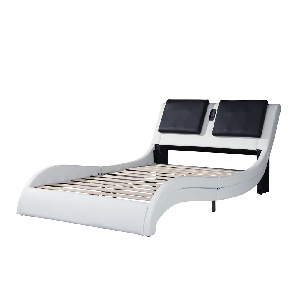 Platform Bed Frame With LED Lighting, tooth Music, Vibration Massage by Unique Piece Furniture