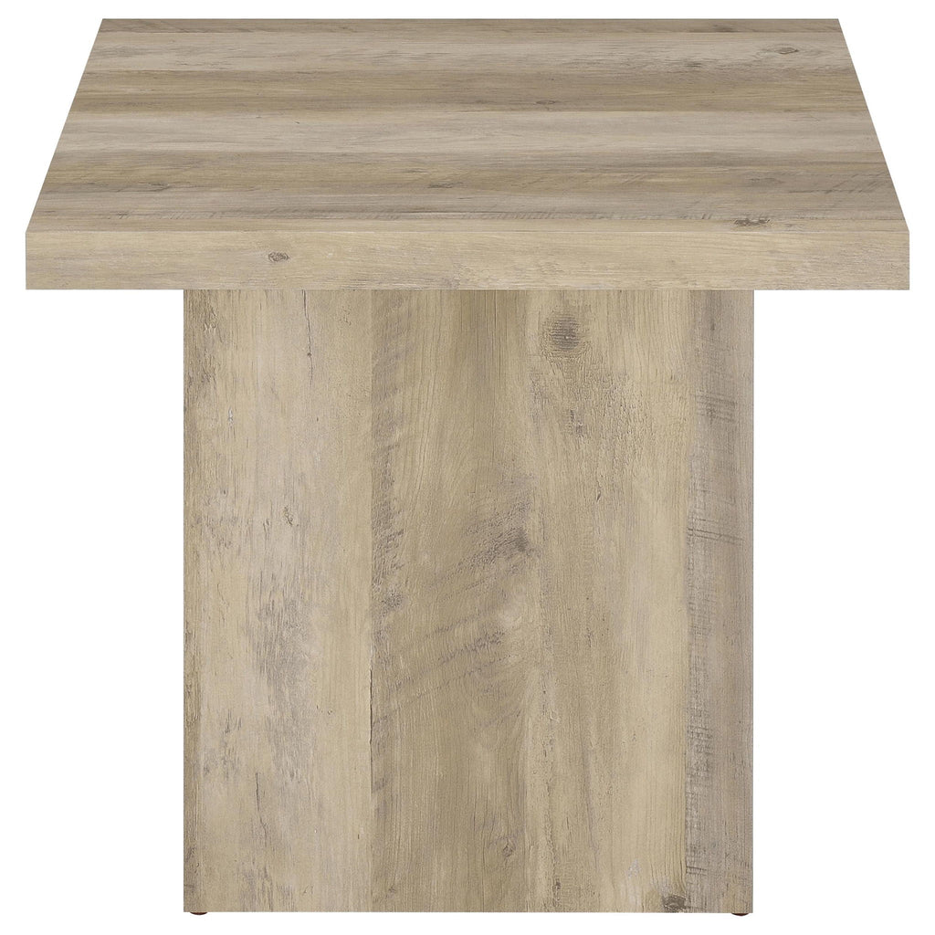 Devar 3-piece Square Coffee End Table Set Distressed Pine by Unique Piece Furniture