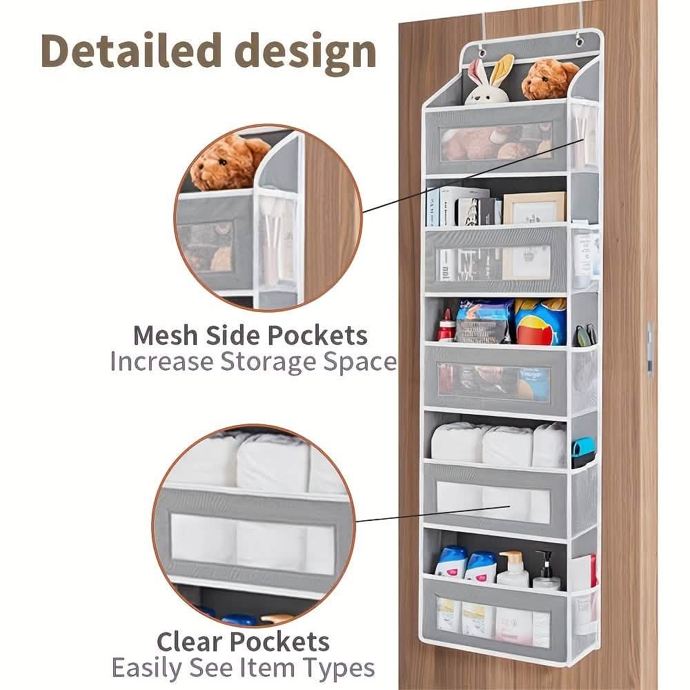 5-Tier Over-the-Door Storage Box Organizer by DailySale