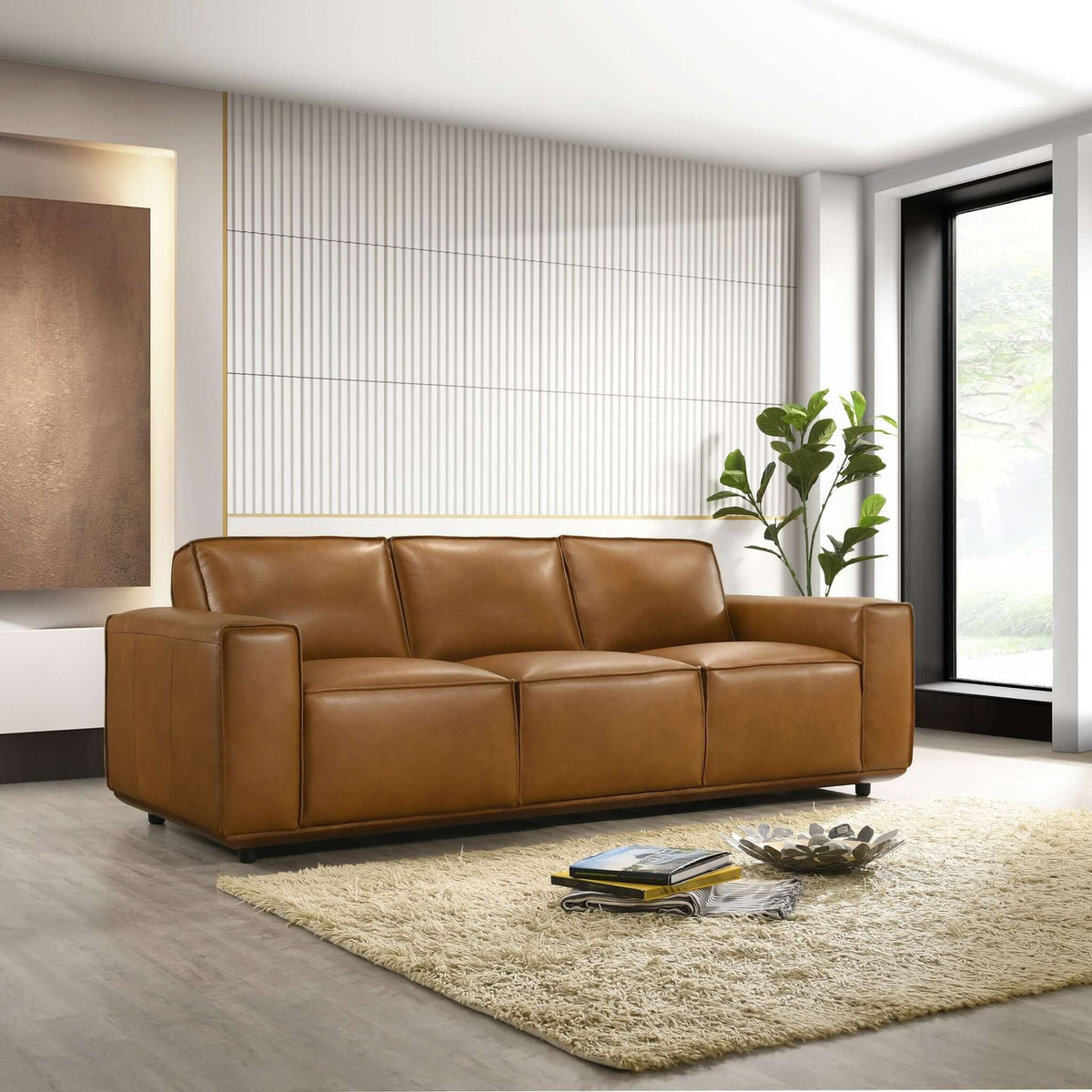 Hanky - Sofa - Brown / Tan by Unique Piece Furniture