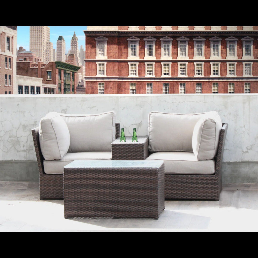 Comfortable Modern Patio Rattan Sectional Set With Cushions by Unique Piece Furniture