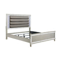 Modern Panel Bed Wit Tufted Design And Integrated LED Lighting by Unique Piece Furniture