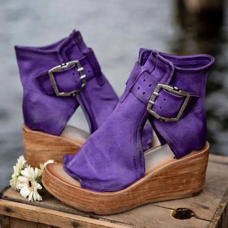 Wedge Heel Platform Sandals for Women with Belt by Trendy Attic Store01