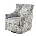 Swivel Glider Chair With Upholstery And Metal Base - Multicolor by Unique Piece Furniture